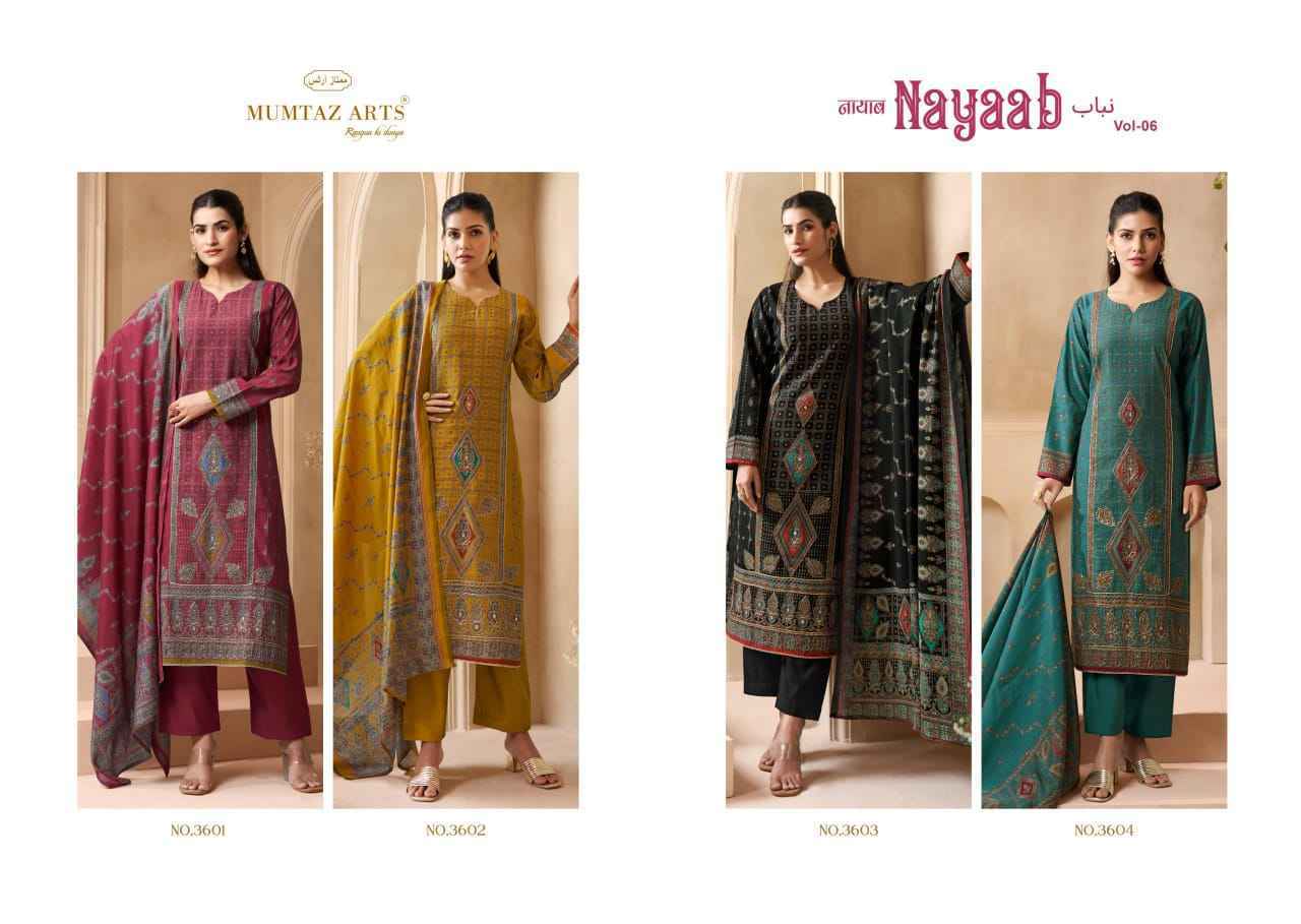 Mumtaz Arts Nayaab Vol 6 Viscose Musline Dress Material ( 4 pcs Catalogue )