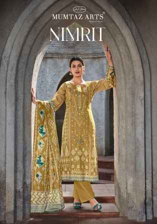 Mumtaz Arts Nimrit Jam Satin Pakistani Suis Wholesale Surat (6 pcs Catalogue)
