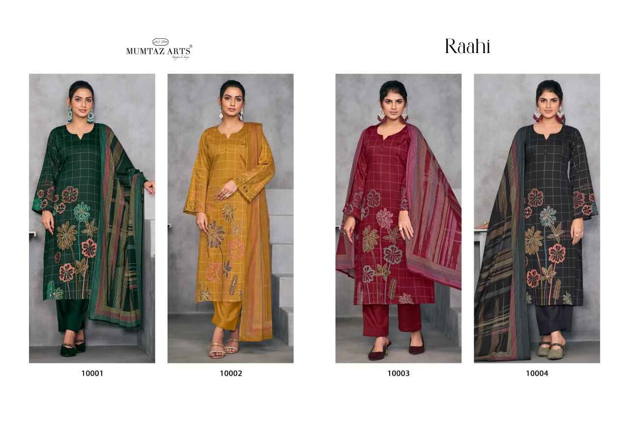 Mumtaz Arts Raahi Pure Jam Satin Dress Material ( 4 Pcs Catalogue )