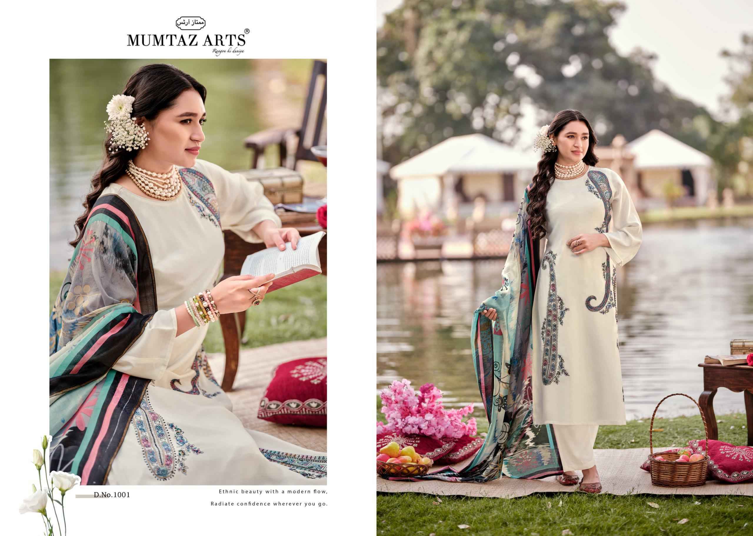 Mumtaz Arts Shehzaadi Viscouse Musline Dress Material Wholesale Price  (6 pcs Catalogue)