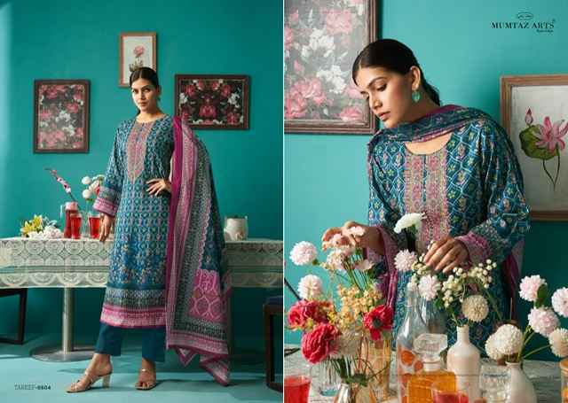 Mumtaz Arts Tareef Jam Satin Pakistani Suits Online Shopping ( 6 pcs Catalogue )