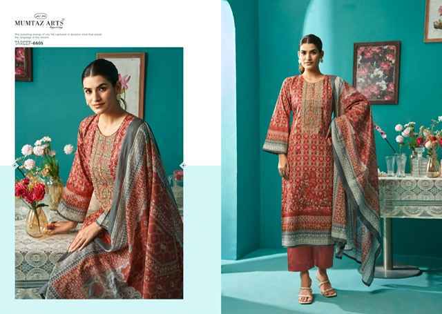 Mumtaz Arts Tareef Jam Satin Pakistani Suits Online Shopping ( 6 pcs Catalogue )