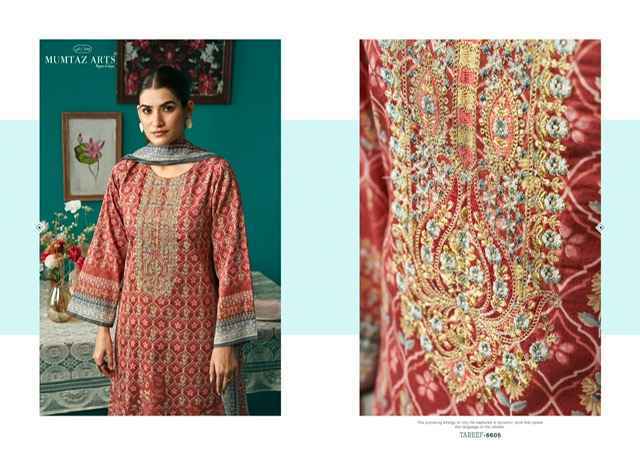 Mumtaz Arts Tareef Jam Satin Pakistani Suits Online Shopping ( 6 pcs Catalogue )