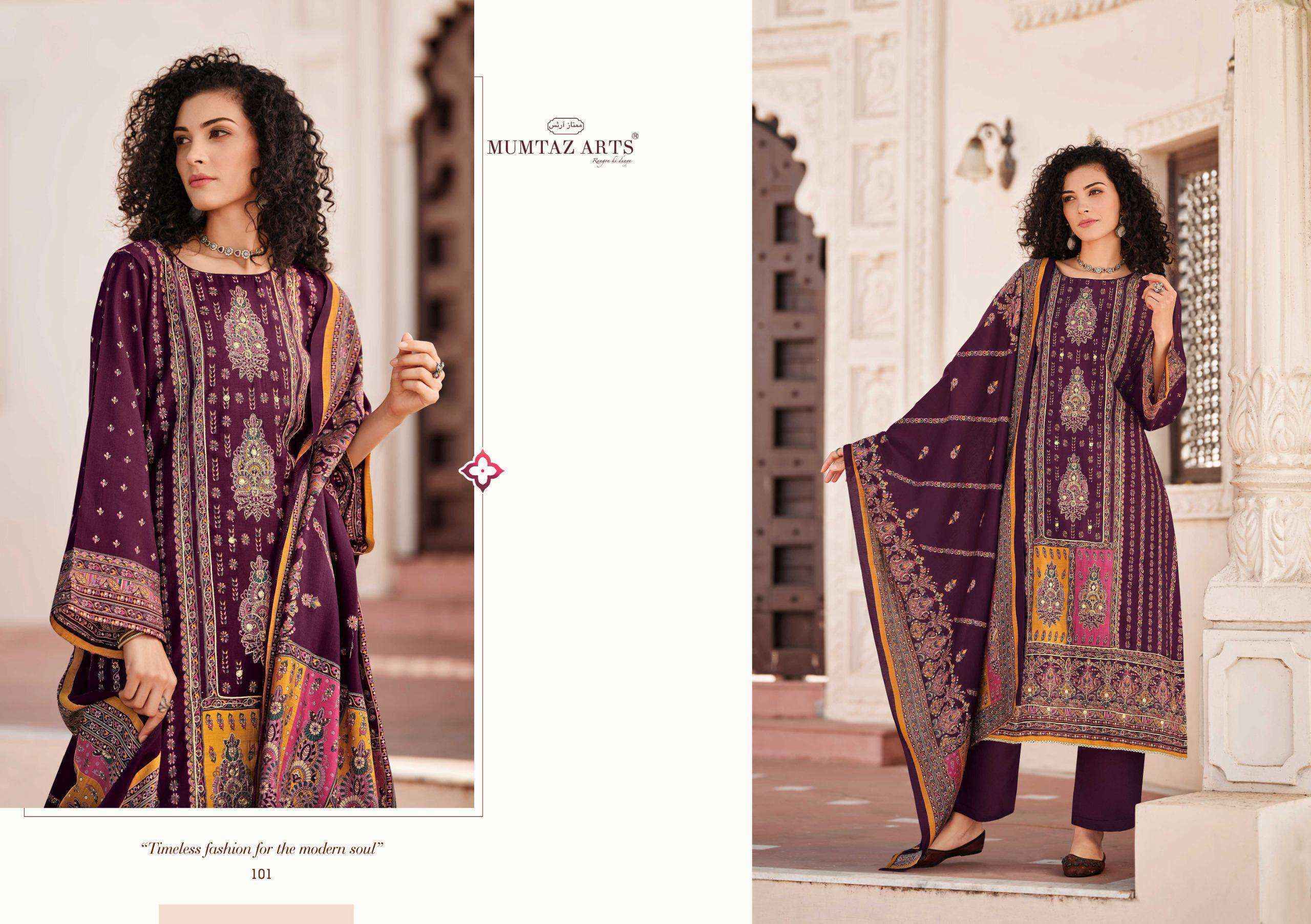 Mumtaz Arts Tasveer Viscose Muslin Suits Surat wholesale (4 pcs Catalogue)