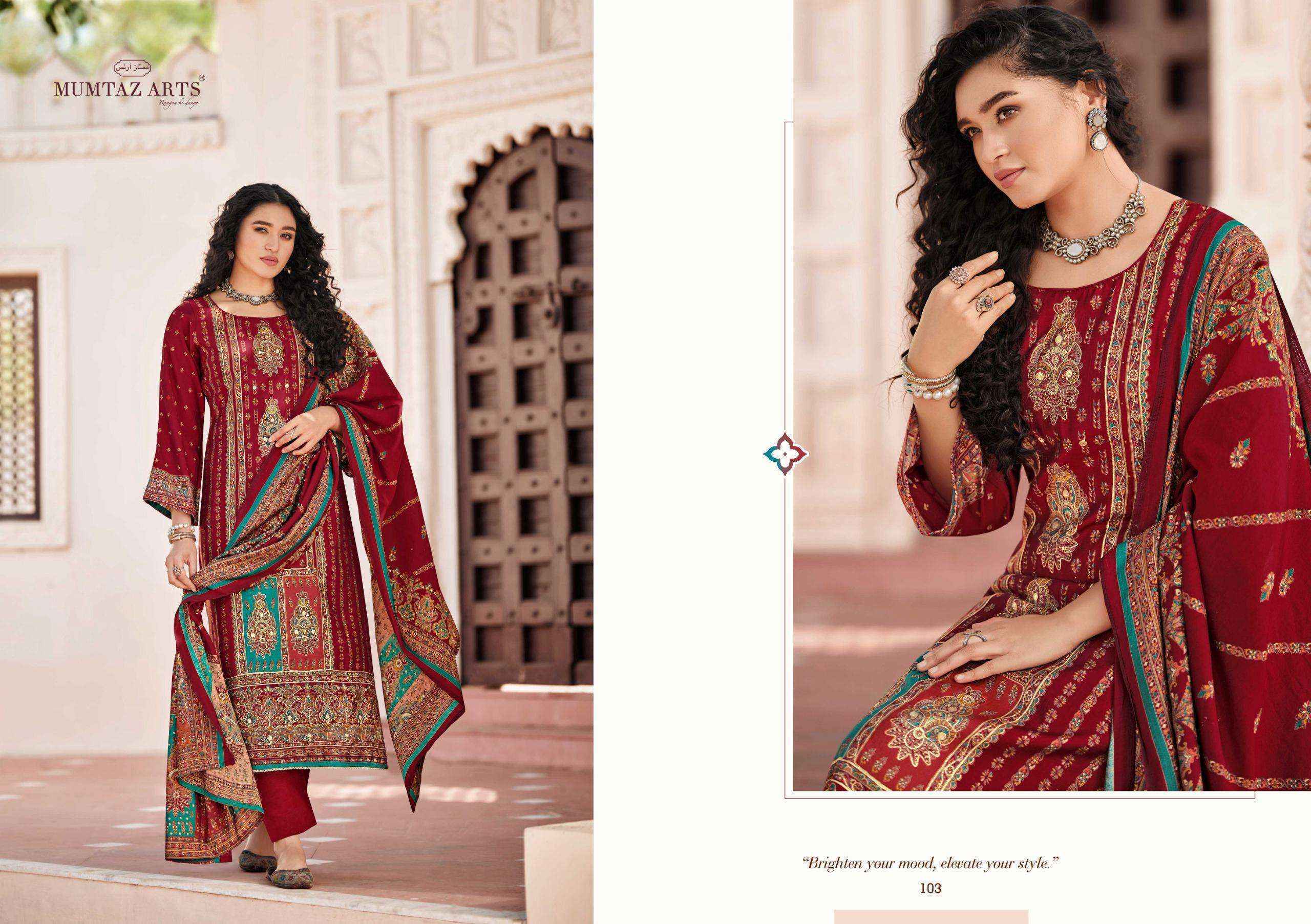 Mumtaz Arts Tasveer Viscose Muslin Suits Surat wholesale (4 pcs Catalogue)