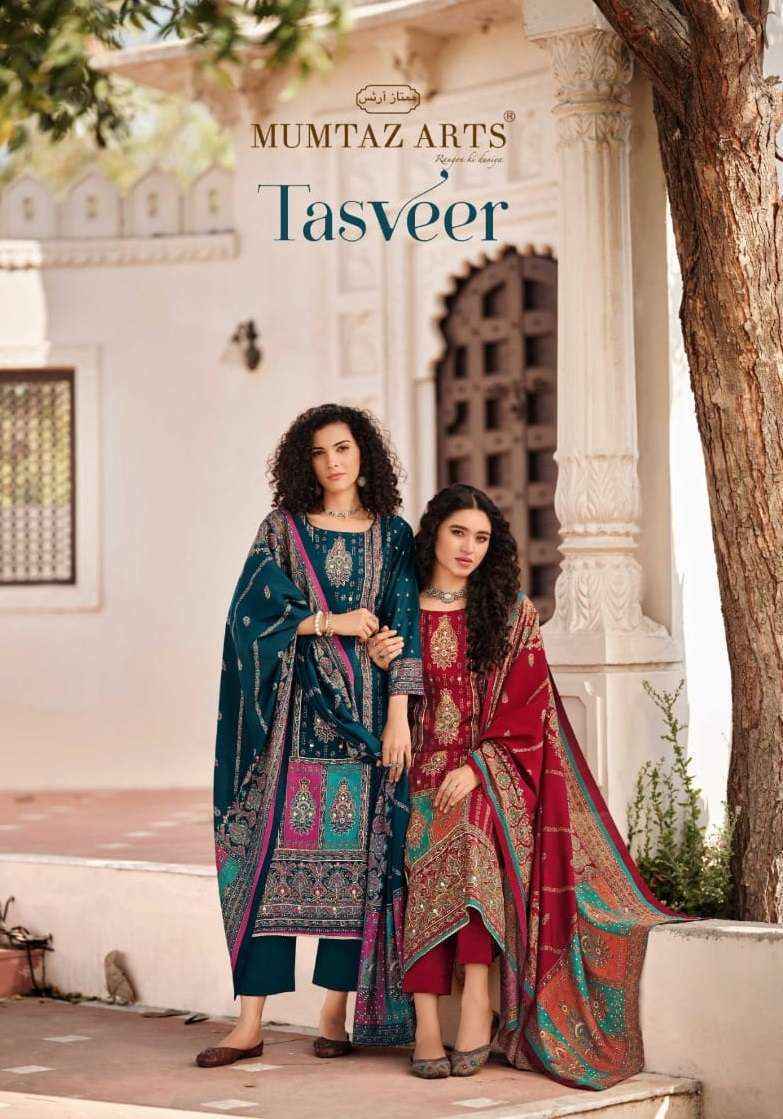 Mumtaz Arts Tasveer Viscose Muslin Suits Surat wholesale (4 pcs Catalogue)
