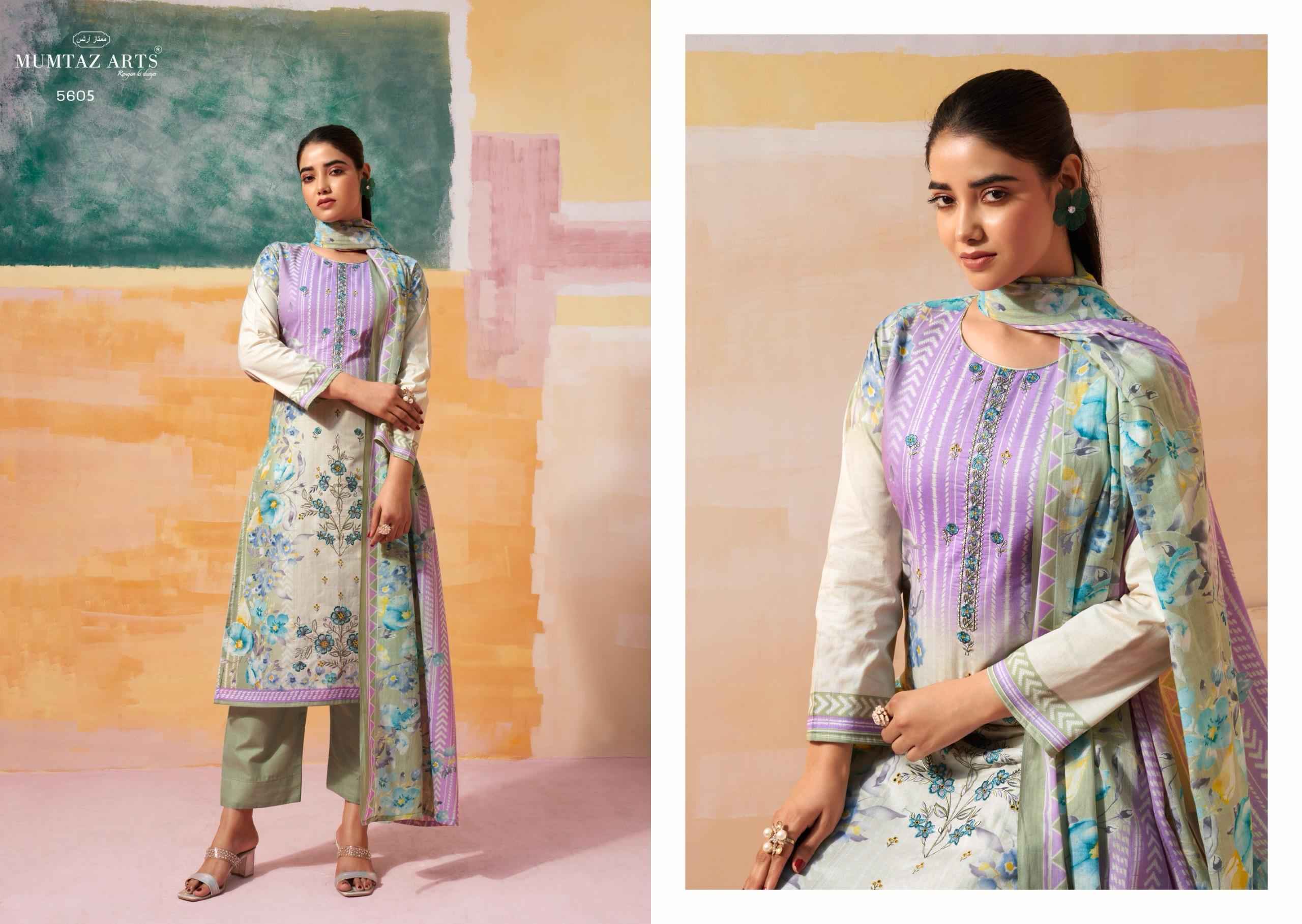 Mumtaz Arts Vintage Pastel Camric Dress Material ( 6 pcs Catalogue )