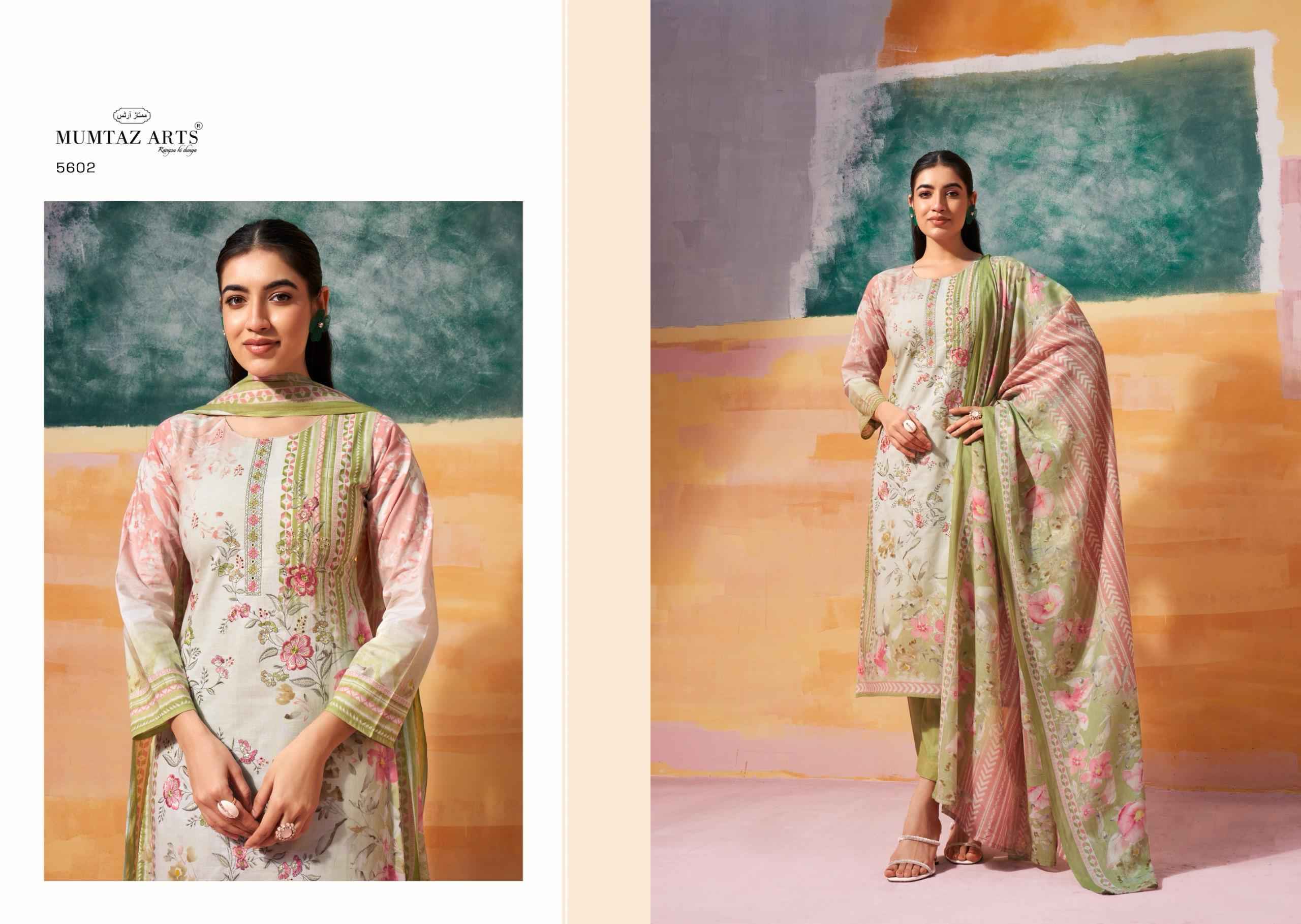 Mumtaz Arts Vintage Pastel Camric Dress Material ( 6 pcs Catalogue )