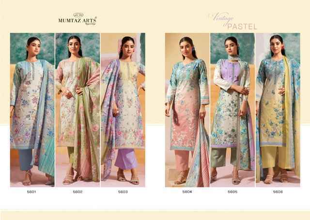 Mumtaz Arts Vintage Pastel Camric Dress Material ( 6 pcs Catalogue )