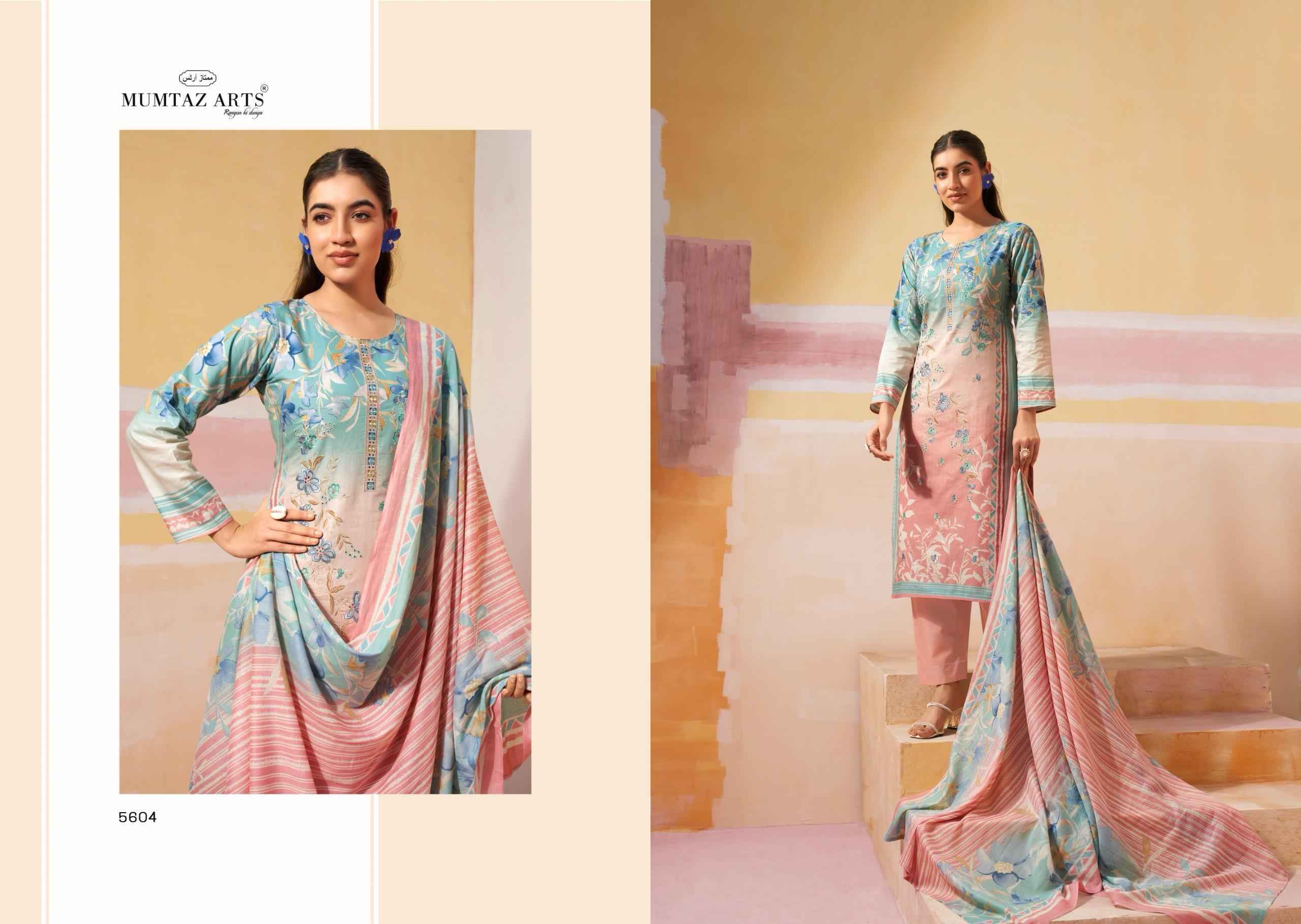 Mumtaz Arts Vintage Pastel Camric Dress Material ( 6 pcs Catalogue )