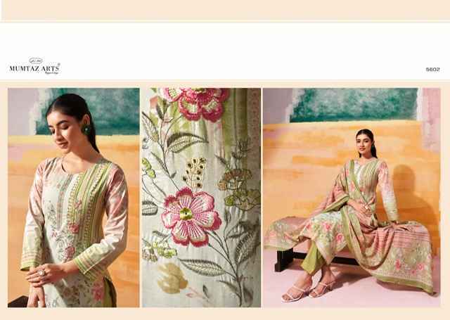 Mumtaz Arts Vintage Pastel Camric Dress Material ( 6 pcs Catalogue )