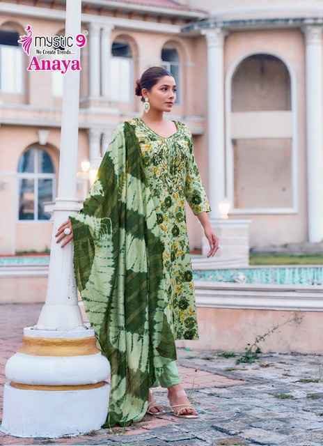 Mystic 9 Anaya Vol-2 Rayon Readymade Dress Wholesale Price  (8 pcs Catalogue)