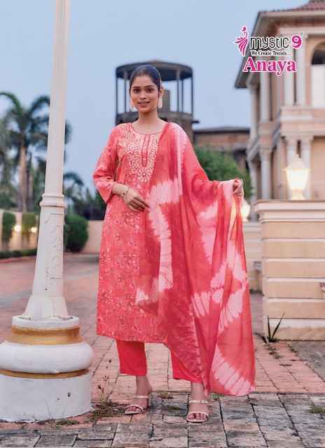 Mystic 9 Anaya Vol-2 Rayon Readymade Dress Wholesale Price  (8 pcs Catalogue)