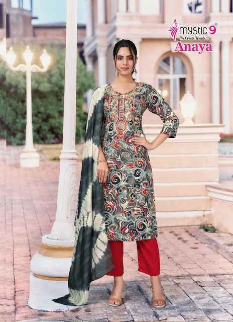 Mystic 9 Anaya Vol-2 Rayon Readymade Dress Wholesale Price  (8 pcs Catalogue)