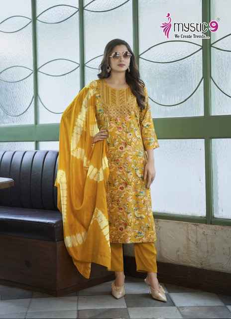 Mystic 9 Sabri Vol 5 Reyon Kurti Combo Set Wholesale Price ( 8 Pcs Catalog )