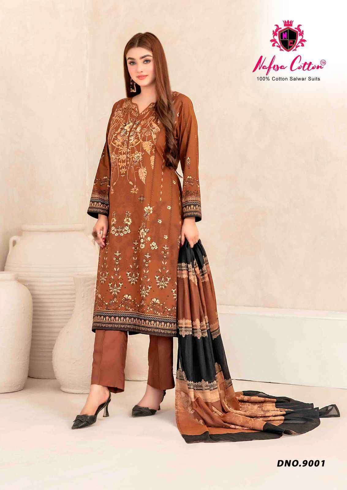 Nafisa Mahera  Vol 9 Cotton Pakistani Suits  ( 6 pcs Catalogue )