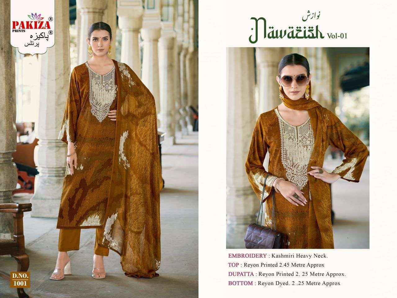 Pakiza Prints Nawazish Vol 1 Fancy Rayon Salwar Suit ( 4 Pcs Catalogue )