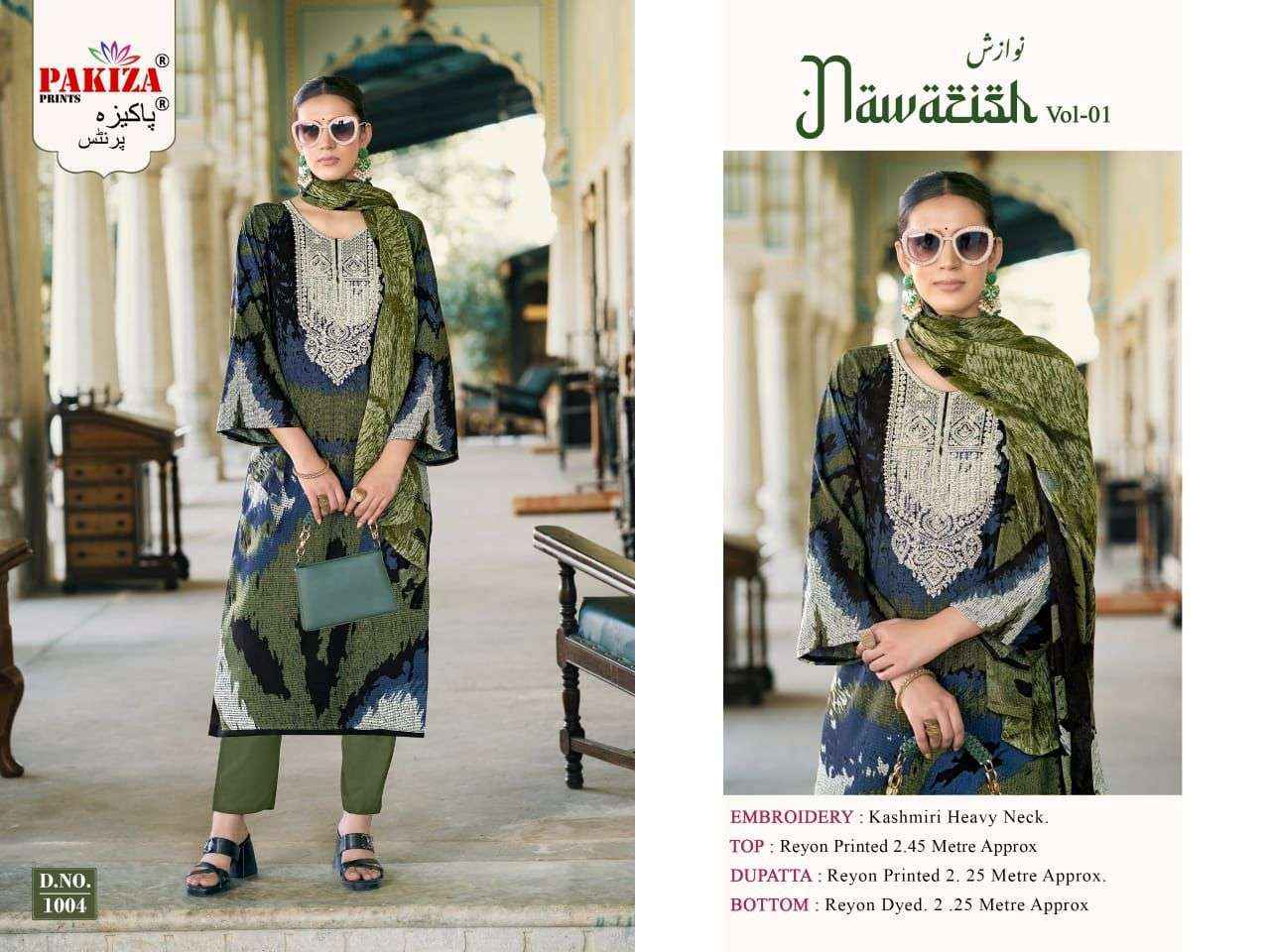 Pakiza Prints Nawazish Vol 1 Fancy Rayon Salwar Suit ( 4 Pcs Catalogue )