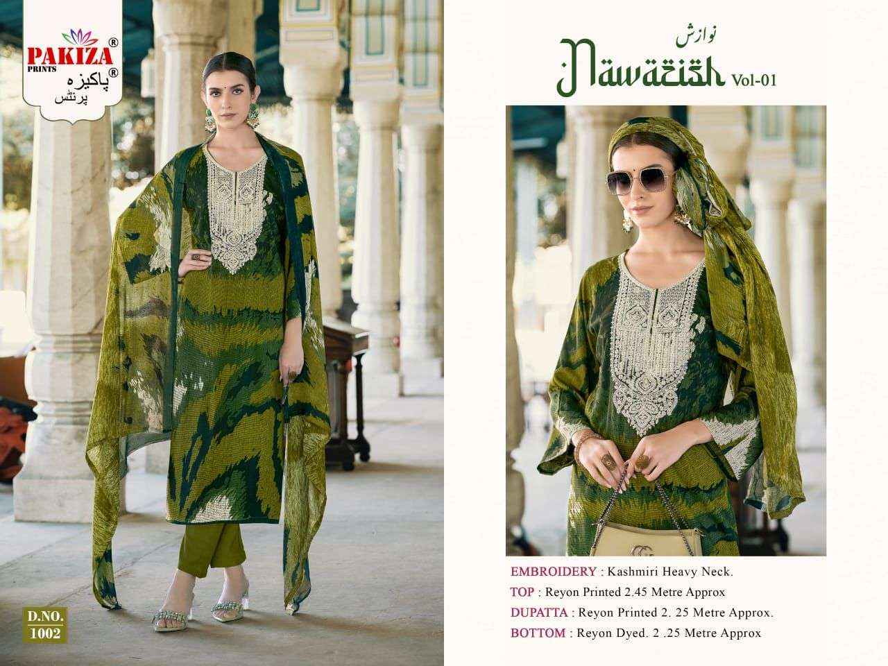 Pakiza Prints Nawazish Vol 1 Fancy Rayon Salwar Suit ( 4 Pcs Catalogue )