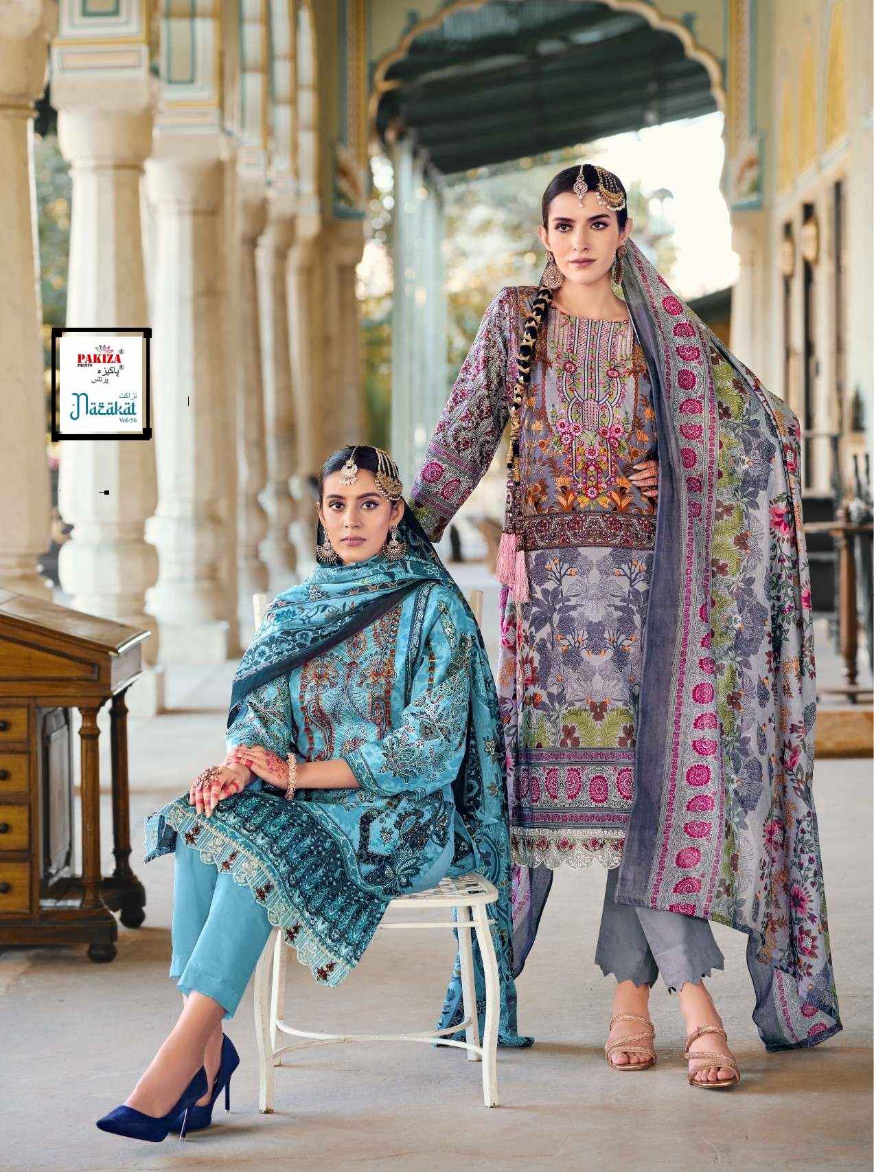 Pakiza Prints Nazakat Vol 56 Kashmiri Lawn Dress Material ( 10 Pcs Catalogue )