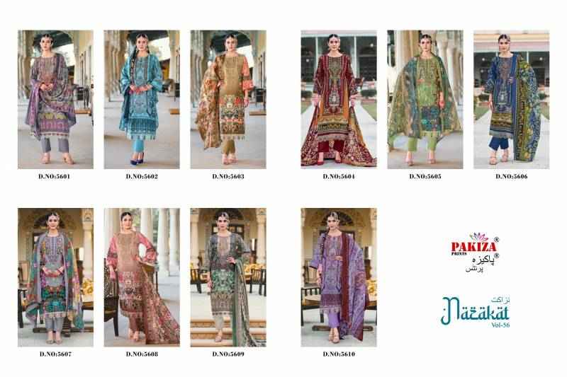 Pakiza Prints Nazakat Vol 56 Kashmiri Lawn Dress Material ( 10 Pcs Catalogue )