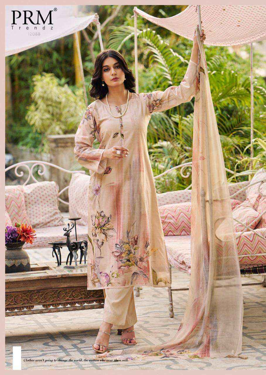 PRM Trendz Floris Lawn Cotton Dress Material Wholesale Rate ( 8 Pcs Catalog )