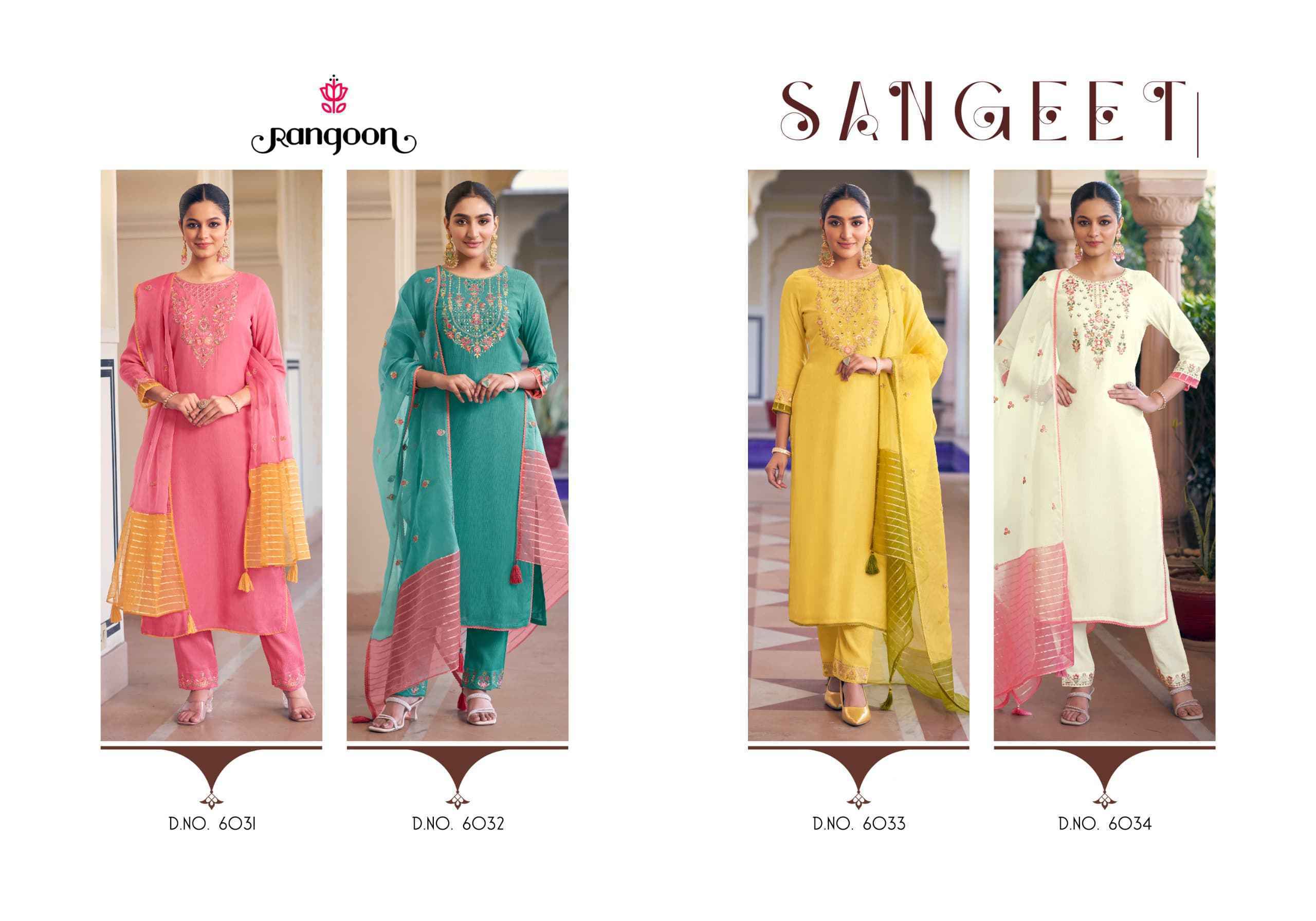 Rangoon Sangeet Viscouse Kurti Combo Set Wholesale Price ( 4 Pcs Catalog )