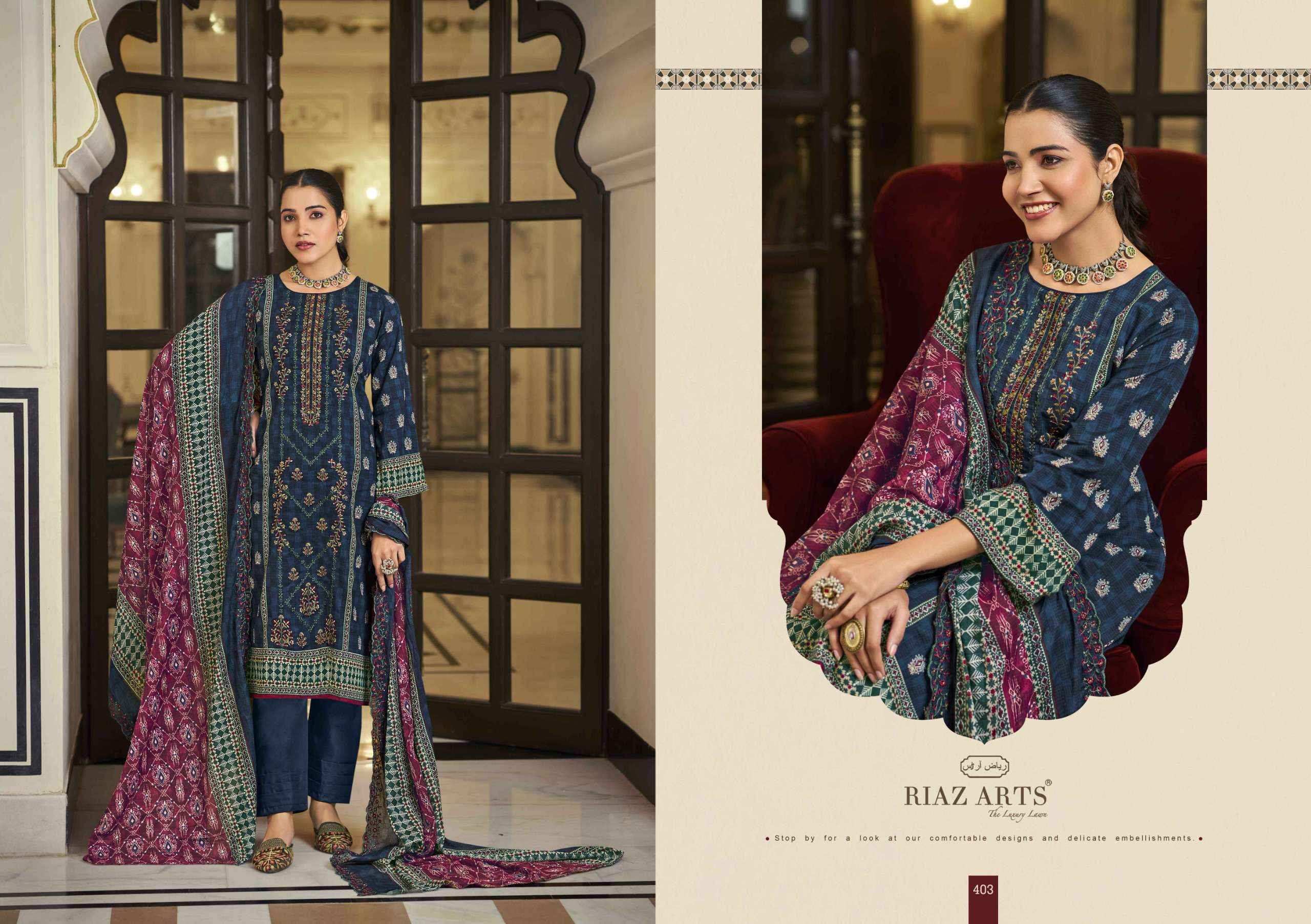 Riaz Arts Bin Saeed Hit List Cotton Lawn Dress Material wholesale Surat ( 6 Pcs Catalogue )
