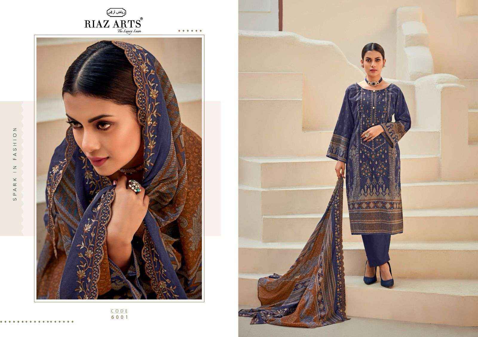 Riaz Arts Bin Saeed Vol 6 Pure Cotton Dress Material ( 8 Pcs Catalogue )