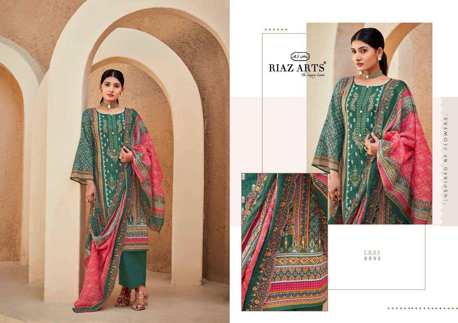 Riaz Arts Bin Saeed Vol 6 Pure Cotton Dress Material ( 8 Pcs Catalogue )