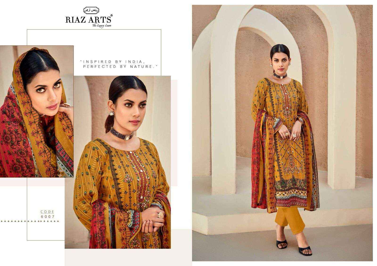 Riaz Arts Bin Saeed Vol 6 Pure Cotton Dress Material ( 8 Pcs Catalogue )