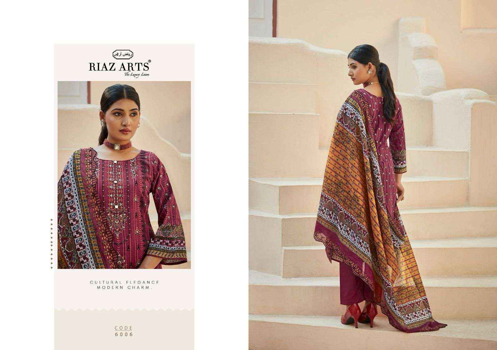 Riaz Arts Bin Saeed Vol 6 Pure Cotton Dress Material ( 8 Pcs Catalogue )