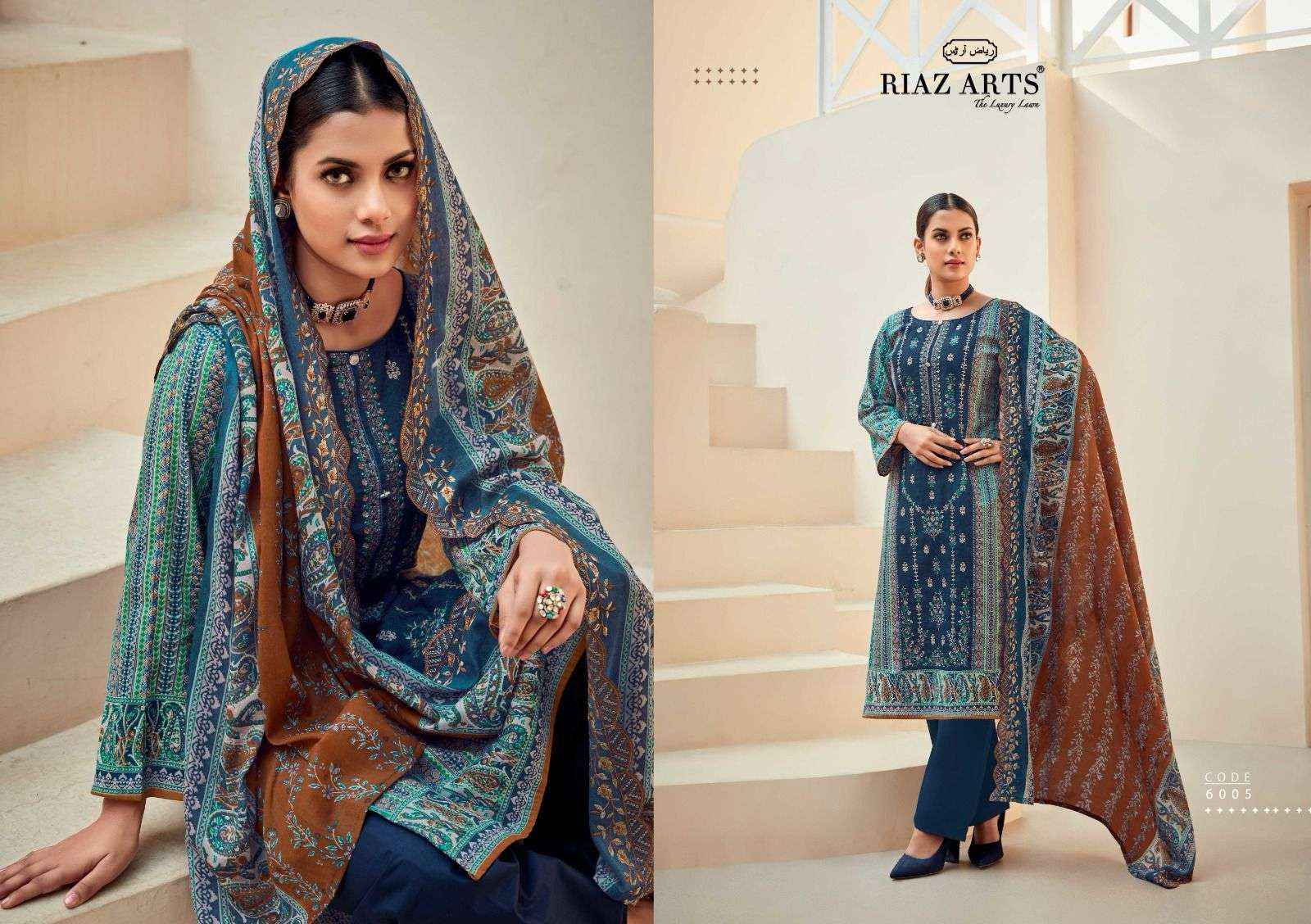 Riaz Arts Bin Saeed Vol 6 Pure Cotton Dress Material ( 8 Pcs Catalogue )