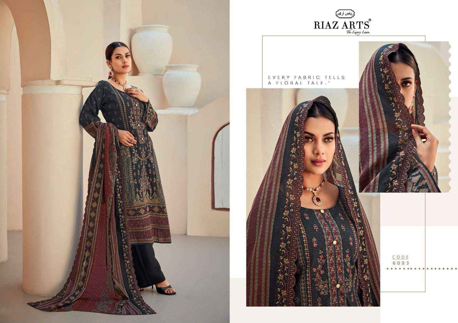 Riaz Arts Bin Saeed Vol 6 Pure Cotton Dress Material ( 8 Pcs Catalogue )