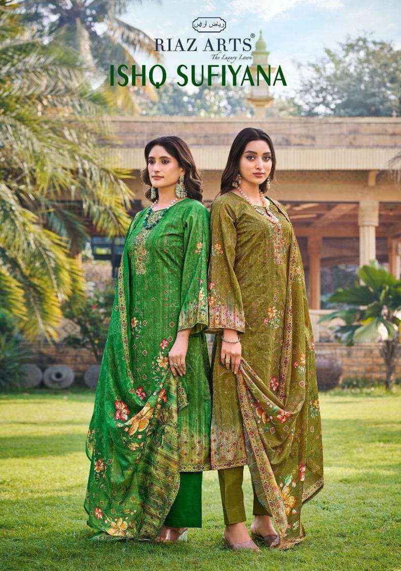 Riaz Arts Ishq Sufiyana Cotton Salwar Kameez Wholesale Price ( 4 Pcs Catalogue )