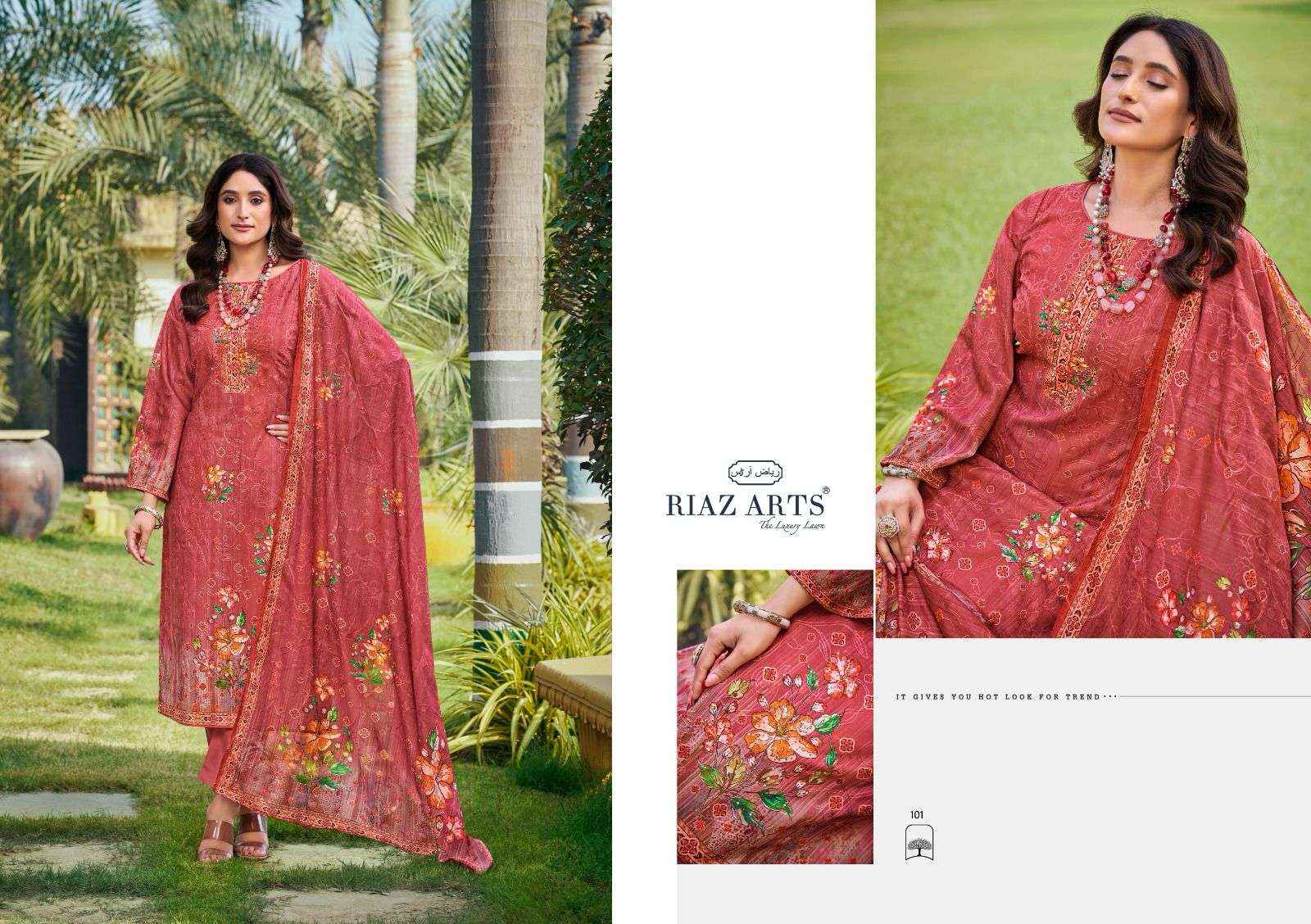 Riaz Arts Ishq Sufiyana Cotton Salwar Kameez Wholesale Price ( 4 Pcs Catalogue )