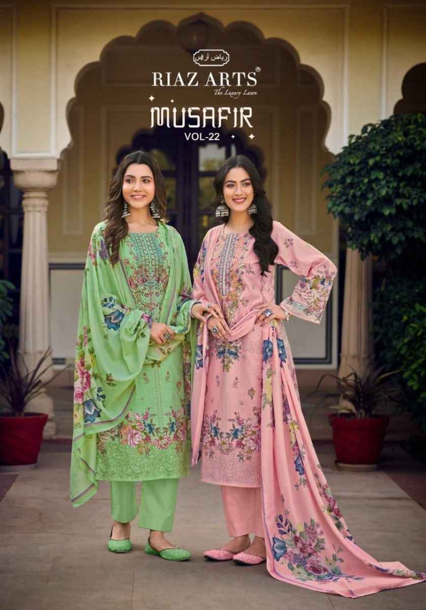 Riaz Arts Musafir Vol 22 Lawn Cotton Dress Material ( 6 pcs Catalogue )