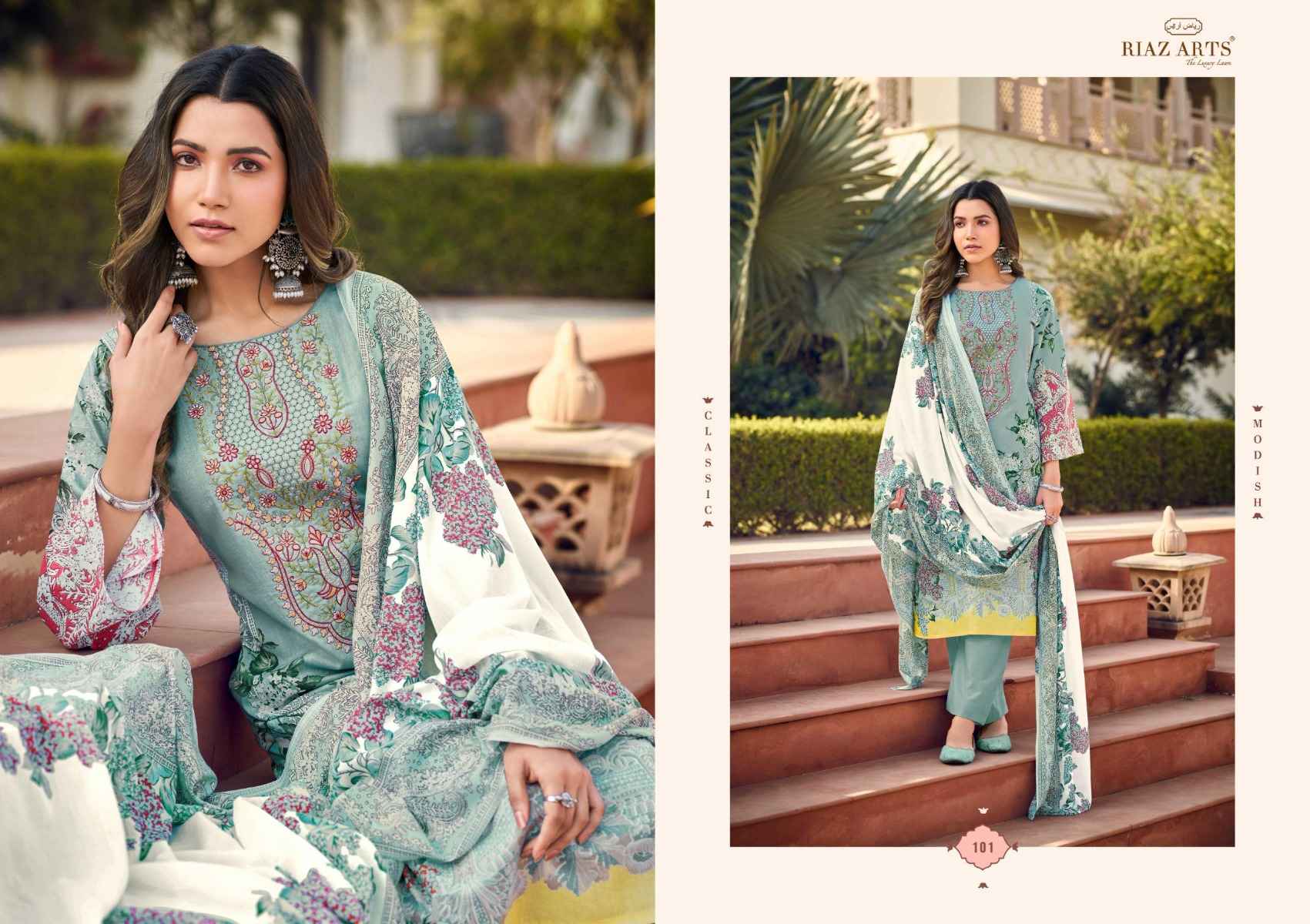 Riaz Arts Musafir Vol 22 Lawn Cotton Dress Material ( 6 pcs Catalogue )