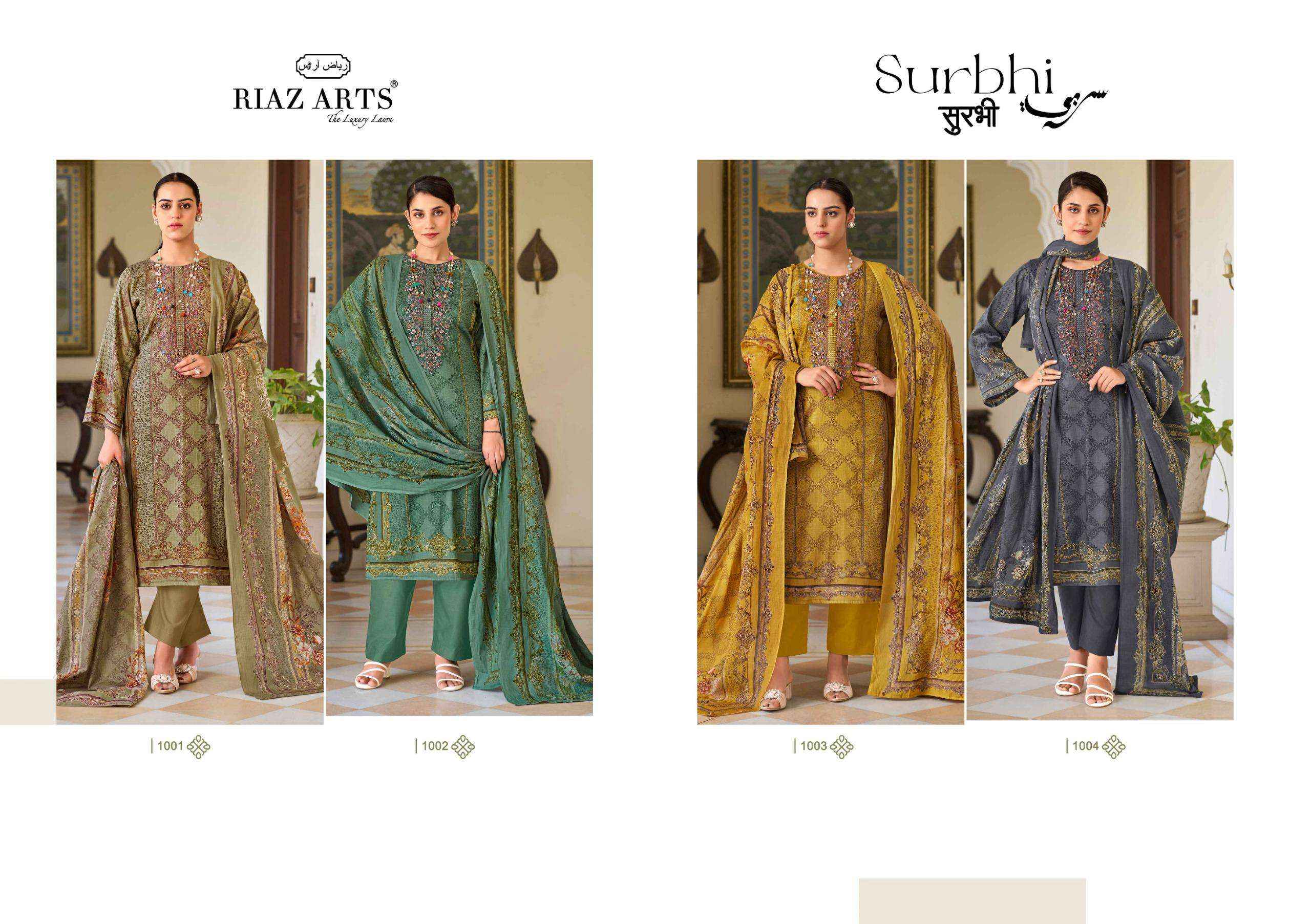 Riaz Arts Surbhi Pure Karachi Lawn Dress Material ( 4 Pcs Catalogue )