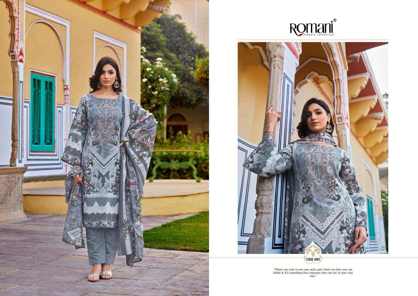 ROMANI AARZU VOL 16 COTTON DIGITAL PRINT WITH FANCY WORK SUIT WHOLESALE PRICE ( 8 PCS CATALOG )