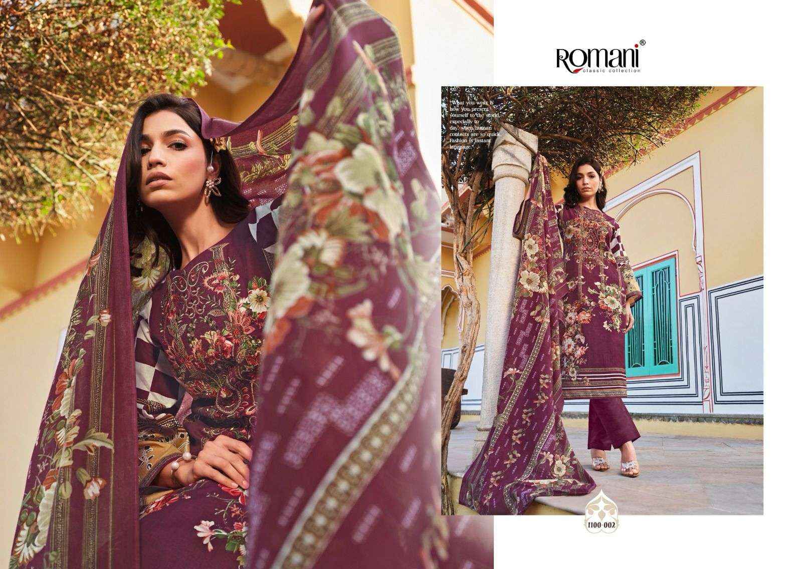 ROMANI AARZU VOL 16 COTTON DIGITAL PRINT WITH FANCY WORK SUIT WHOLESALE PRICE ( 8 PCS CATALOG )