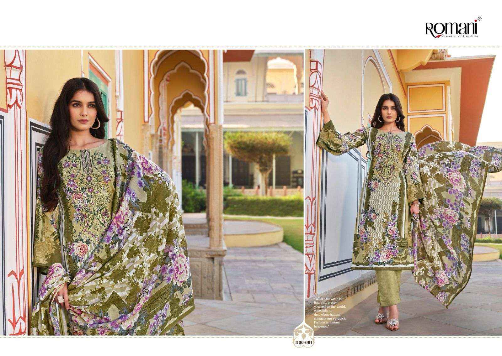 ROMANI AARZU VOL 16 COTTON DIGITAL PRINT WITH FANCY WORK SUIT WHOLESALE PRICE ( 8 PCS CATALOG )