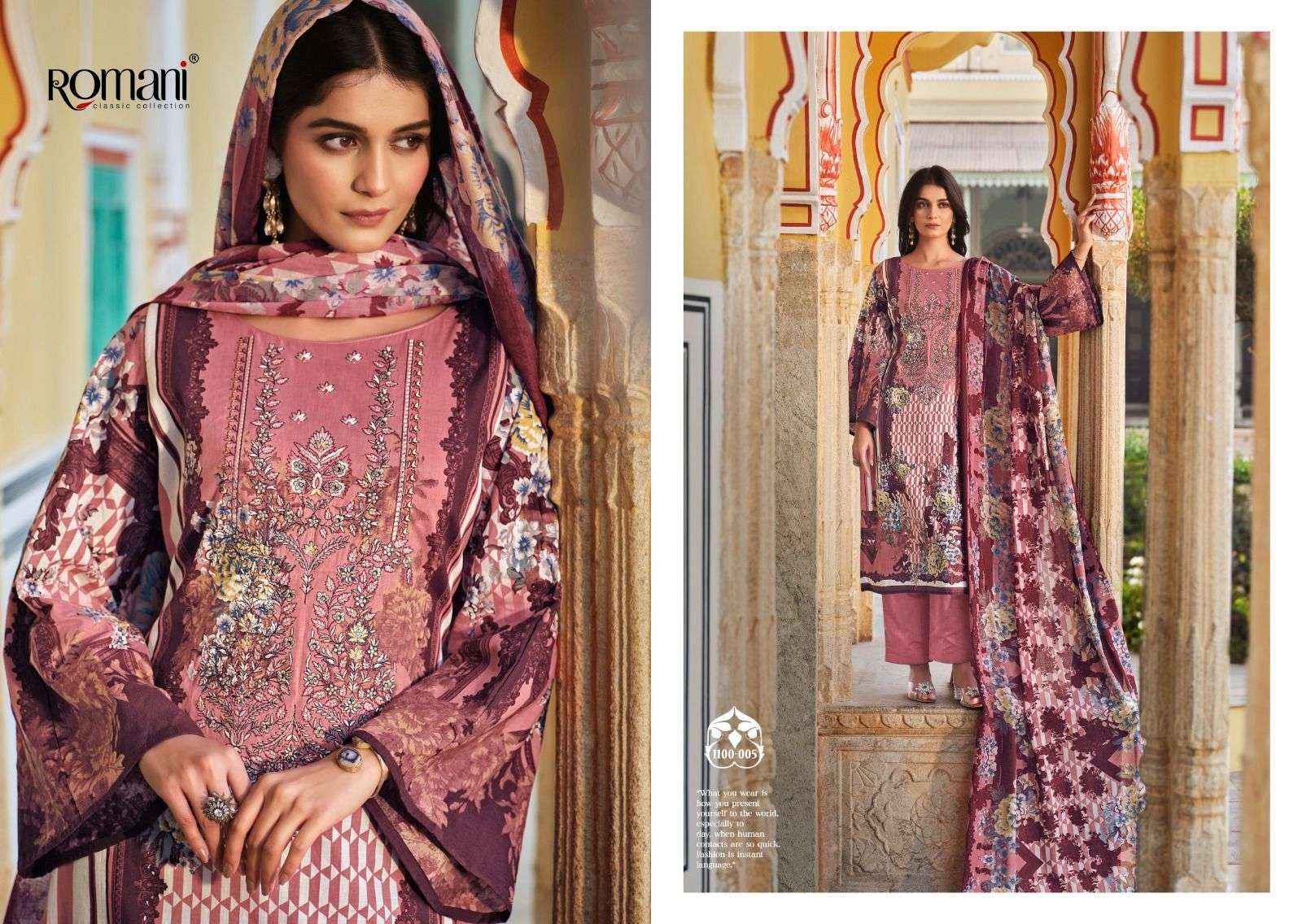 ROMANI AARZU VOL 16 COTTON DIGITAL PRINT WITH FANCY WORK SUIT WHOLESALE PRICE ( 8 PCS CATALOG )