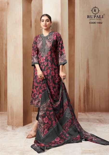 Rupali Fashion Gulnaaz Musline Dress Material Wholesale Price  (4 pcs Catalogue)
