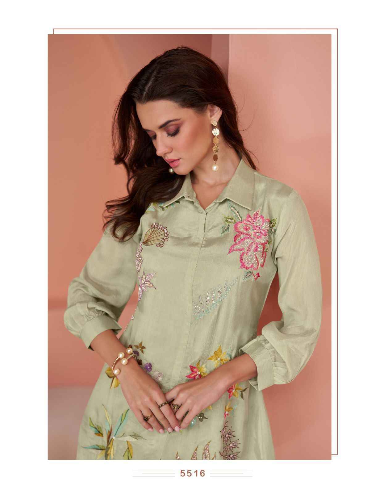Sayuri Designer Pearl Silk Co Ord Set Wholesale Price ( 5 Pcs Catalog )