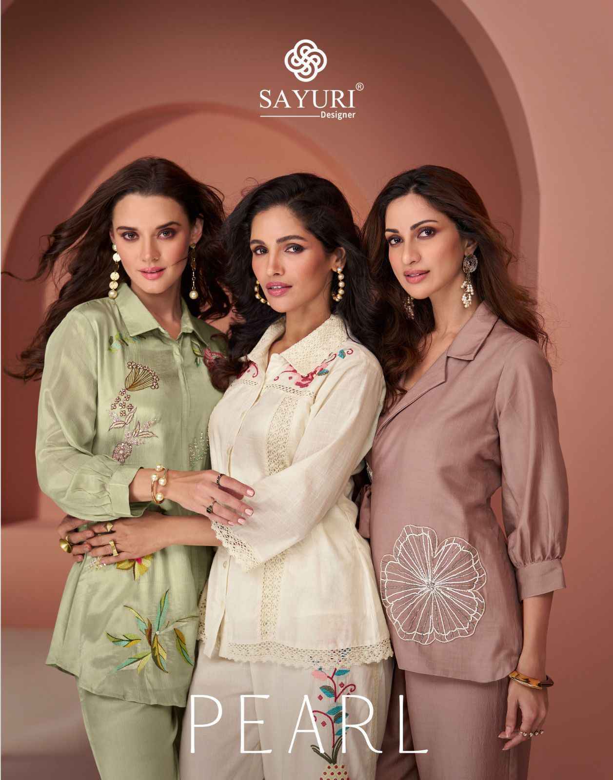 Sayuri Designer Pearl Silk Co Ord Set Wholesale Price ( 5 Pcs Catalog )