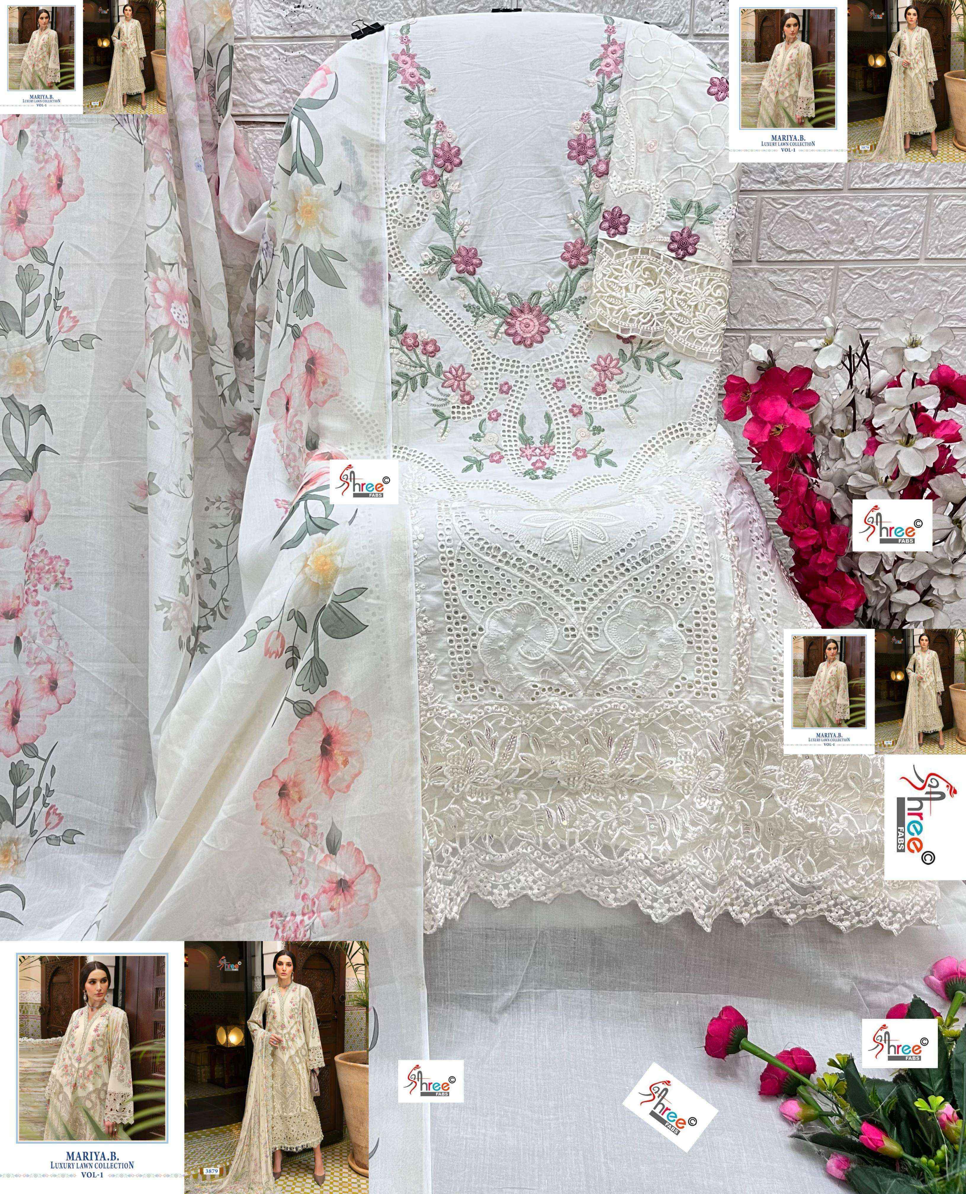 Shree Fabs Mariya B Luxury Lawn Collection Vol 1 Cotton Pakistani Suits ( 7 pcs Catalogue )