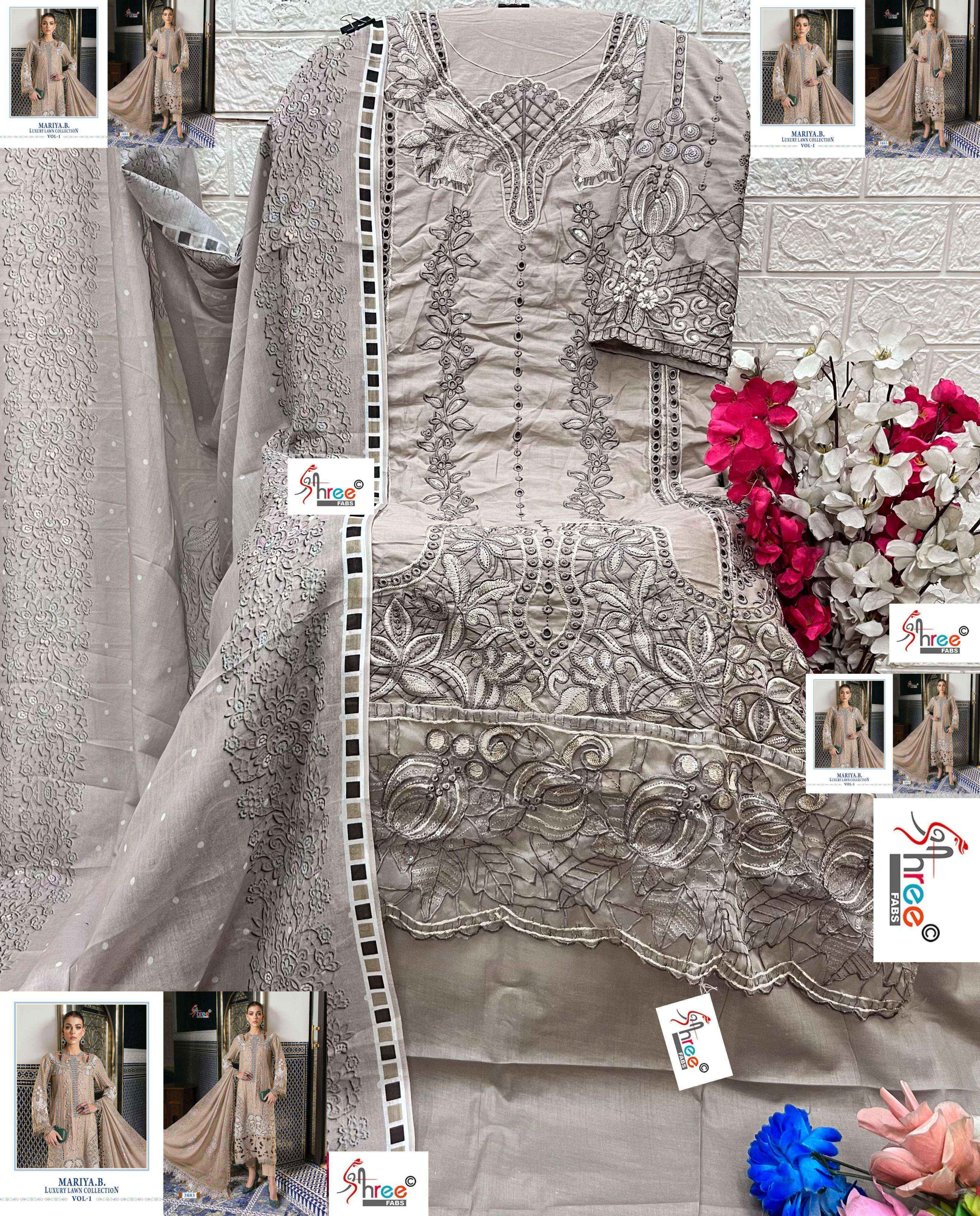 Shree Fabs Mariya B Luxury Lawn Collection Vol 1 Cotton Pakistani Suits ( 7 pcs Catalogue )