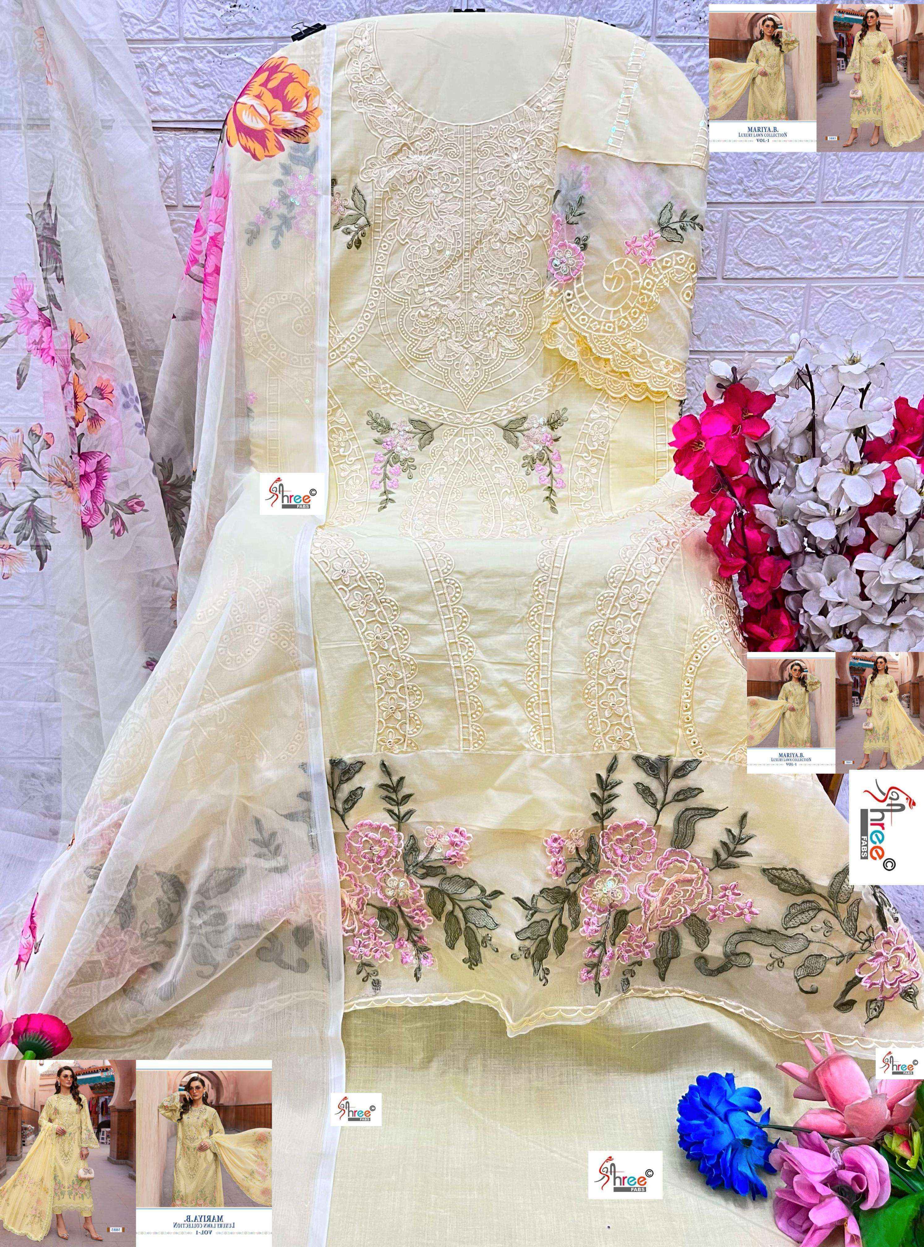 Shree Fabs Mariya B Luxury Lawn Collection Vol 1 Cotton Pakistani Suits ( 7 pcs Catalogue )