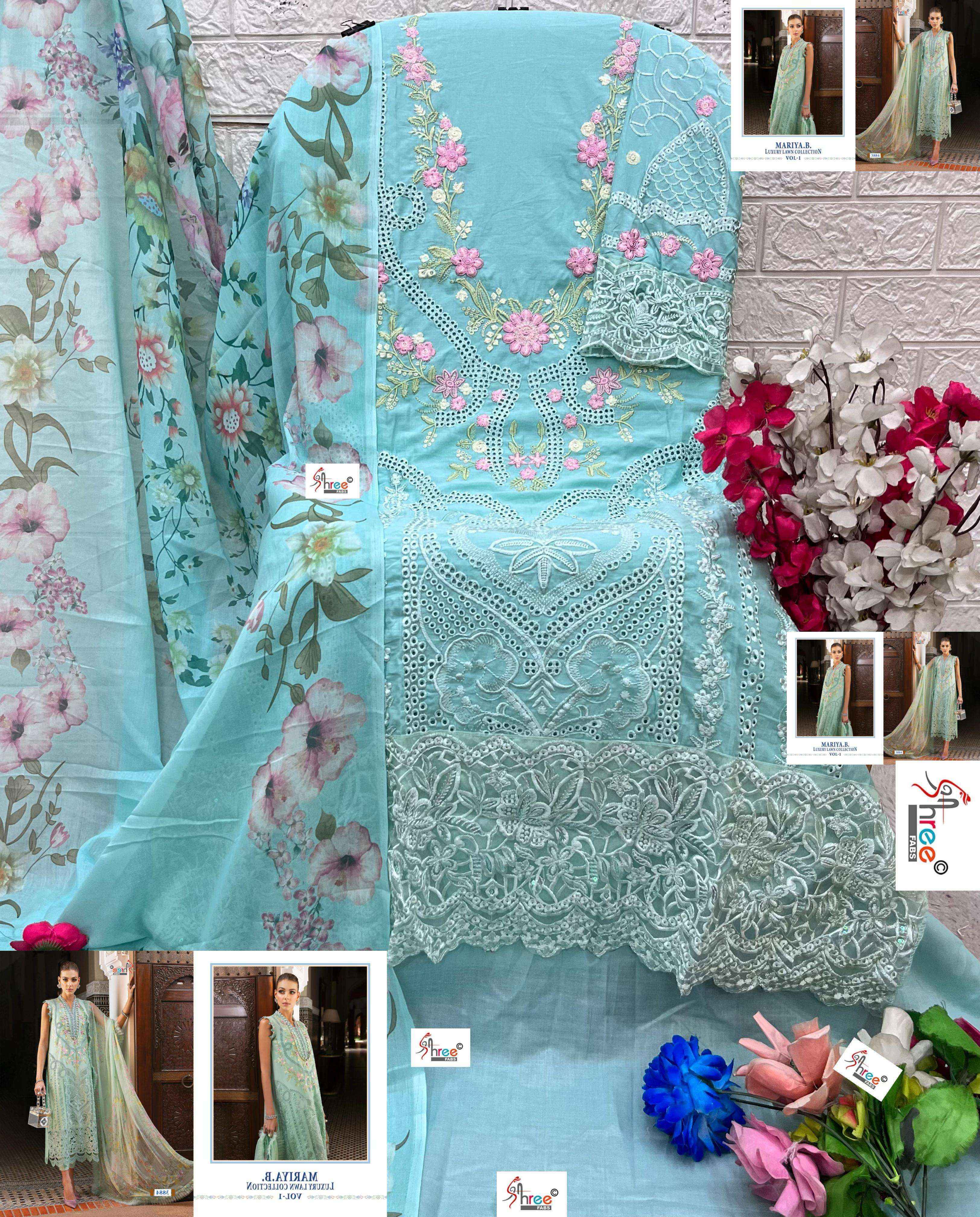 Shree Fabs Mariya B Luxury Lawn Collection Vol 1 Cotton Pakistani Suits ( 7 pcs Catalogue )